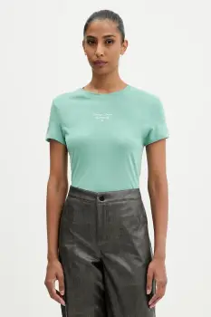Tommy Jeans tricou culoarea verde, DW0DW21542 imagine