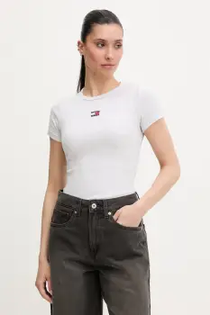 Tommy Jeans tricou dama din bumbac cu elastan imagine