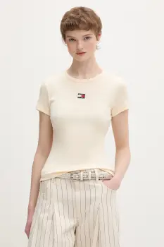 Tommy Jeans tricou de dama din bumbac cu elastan imagine