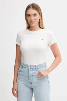 Tommy Jeans tricou din bumbac 2-pack culoarea negru, DW0DW21366 imagine