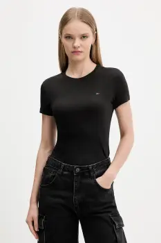 Tommy Jeans tricou din bumbac 3-pack culoarea roz, DW0DW22175 imagine