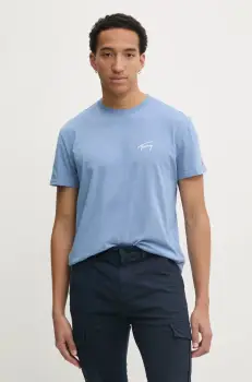 Tommy Jeans tricou din bumbac barbati, cu imprimeu, DM0DM21140 imagine