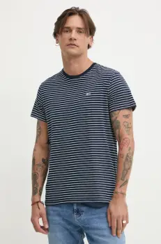 Tommy Jeans tricou din bumbac barbati, culoarea albastru marin, modelator, DM0DM20377 imagine