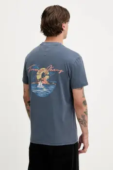 Tommy Jeans tricou din bumbac cu imprimeu, DM0DM21868 imagine