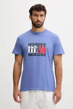 Tommy Jeans tricou din bumbac cu imprimeu, DM0DM21977 imagine