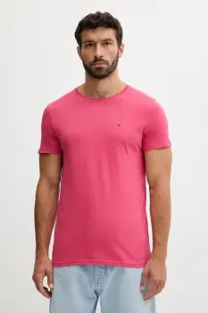 Tommy Jeans tricou din bumbac culoarea alb, uni, DM0DM04411 imagine