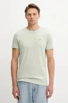 Tommy Jeans tricou din bumbac culoarea alb, uni, DM0DM04411 imagine