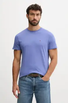 Tommy Jeans tricou din bumbac culoarea alb, uni, DM0DM04411 imagine