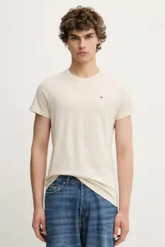 Tommy Jeans tricou din bumbac culoarea alb, uni, DM0DM04411 imagine