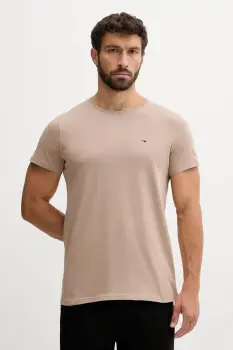 Tommy Jeans tricou din bumbac culoarea alb, uni, DM0DM04411 imagine