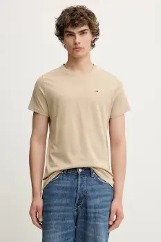 Tommy Jeans tricou din bumbac culoarea alb, uni, DM0DM04411 imagine