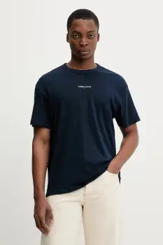 Tommy Jeans tricou din bumbac culoarea bej, cu imprimeu, DM0DM21110 imagine