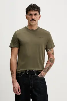 Tommy Jeans tricou din bumbac culoarea bordo, cu imprimeu, DM0DM21780 imagine