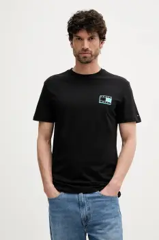 Tommy Jeans tricou din bumbac culoarea negru, cu imprimeu, DM0DM21577 imagine