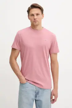 Tommy Jeans tricou din bumbac culoarea portocaliu, cu imprimeu, DM0DM21780 imagine