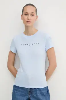 Tommy Jeans tricou din bumbac femei, DW0DW18398 imagine