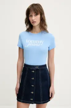Tommy Jeans tricou din bumbac femei, DW0DW19447 imagine