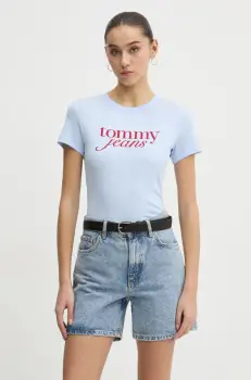 Tommy Jeans tricou din bumbac femei, DW0DW19447 imagine