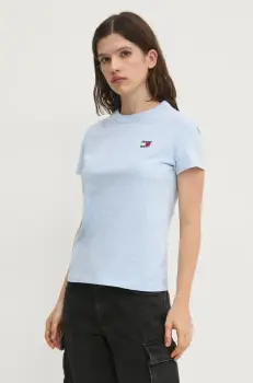 Tommy Jeans tricou din bumbac femei, DW0DW20153 imagine