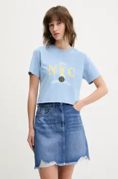 Tommy Jeans tricou din bumbac femei, DW0DW20424 imagine