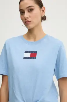 Tommy Jeans tricou din bumbac femei, DW0DW20461 imagine