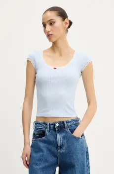 Tommy Jeans tricou din bumbac femei, DW0DW20621 imagine