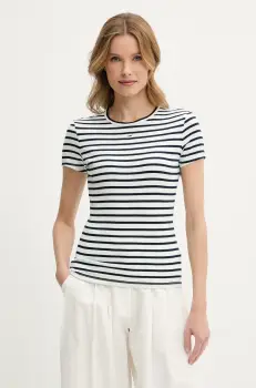 Tommy Jeans tricou femei, culoarea gri, DW0DW17383 imagine