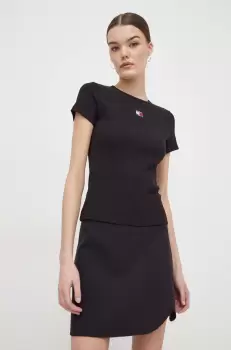 Tommy Jeans tricou femei, culoarea negru imagine