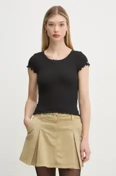 Tommy Jeans tricou femei, culoarea negru, DW0DW19504 imagine