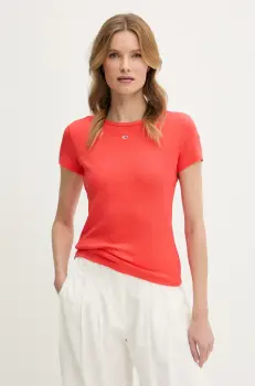 Tommy Jeans tricou femei, culoarea portocaliu, DW0DW17383 imagine