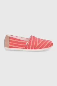 Toms Espadrile Alpargata culoarea rosu imagine
