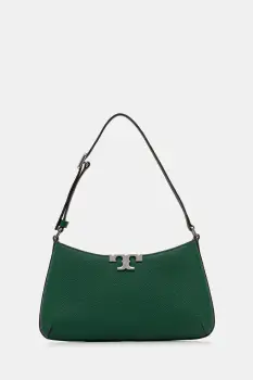 Tory Burch geanta de bumbac Eleanor Soft Slim culoarea verde, 174850.301 imagine