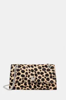 Tory Burch geanta de piele Kira Turnlock culoarea bej, 169175.250 imagine