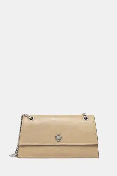Tory Burch geanta de piele Kira Turnlock culoarea bej, 169450.200 imagine