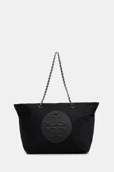 Tory Burch geanta Ella Chain Zip Tote culoarea negru, 171639.001 imagine