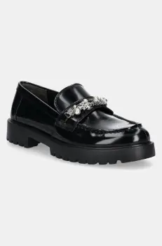 Tory Burch mocasini de piele Classic Embellished Lug Loafer femei, culoarea negru, cu toc plat, 165828-006 imagine