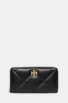 Tory Burch portofel de piele Kira Diamond Quilt culoarea negru, 154989-001 imagine