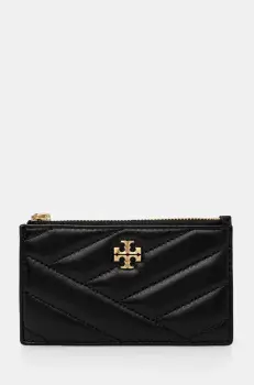 Tory Burch portofel de piele Kira femei, culoarea negru, 156556.001 imagine