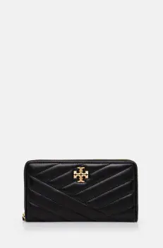 Tory Burch portofel Kira Chevron femei, culoarea negru, 90348 imagine