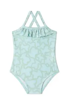 Tous costum de baie dintr-o bucata pentru copii culoarea verde imagine