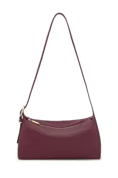 Tous geanta de piele FOLD culoarea bordo, 2002306721 imagine