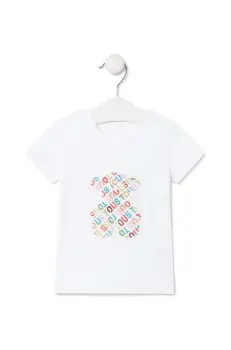 Tous tricou de bumbac pentru copii culoarea alb imagine