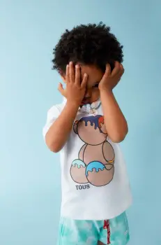 Tous tricou de bumbac pentru copii culoarea alb, cu imprimeu imagine