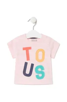 Tous tricou de bumbac pentru copii culoarea roz imagine