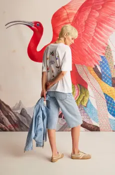 tricou din bumbac culoarea alb, cu turtleneck imagine