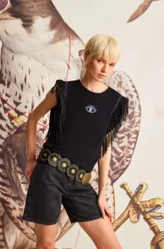 tricou din bumbac culoarea negru imagine