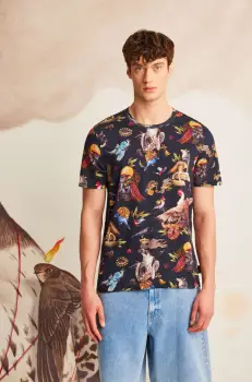 tricou din bumbac culoarea negru, modelator imagine