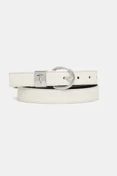 Trussardi curea de piele culoarea bej, B344B000005N imagine