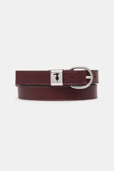 Trussardi curea de piele culoarea bordo, B344B000005N imagine