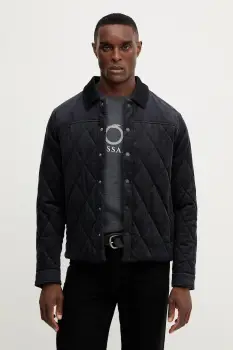 Trussardi geaca din velur culoarea albastru marin, de tranzitie, 8030M000013N imagine